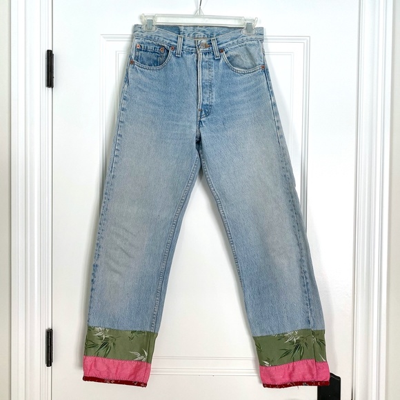 Levi's Denim - Vintage Faded 501 Levi’s Jeans with Silk Cuffs -28
